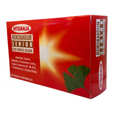 Memorandum Senior con Ginkgo Biloba 20 viales de Integralia INTEGRALIA INT-54370 Sénior y Tercera Edad salud.bio