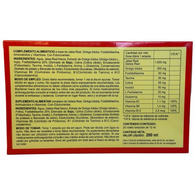 Memorandum Senior con Ginkgo Biloba 20 viales de Integralia INTEGRALIA INT-54370 Sénior y Tercera Edad salud.bio