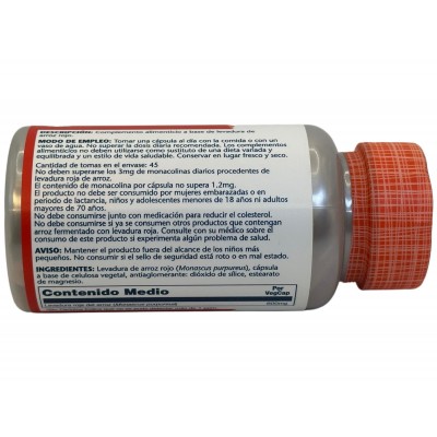 Levadura Roja de arroz, Red Yeast Rice Plus Q10, 45 VegCaps. Sin gluten. de SOLARAY SOLARAY SM-446 Ayudas niveles Colesterol ...