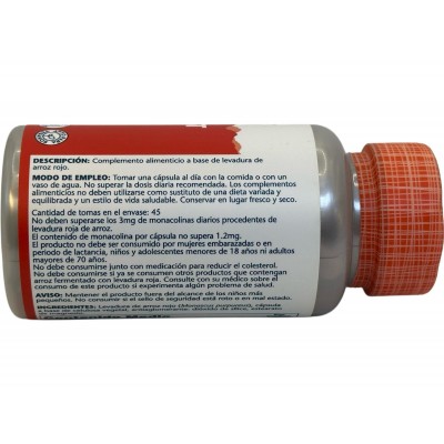 Levadura Roja de arroz, Red Yeast Rice Plus Q10, 45 VegCaps. Sin gluten. de SOLARAY SOLARAY SM-446 Ayudas niveles Colesterol ...