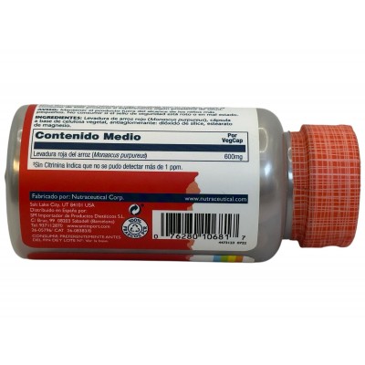 Levadura Roja de arroz, Red Yeast Rice Plus Q10, 45 VegCaps. Sin gluten. de SOLARAY SOLARAY SM-446 Ayudas niveles Colesterol ...