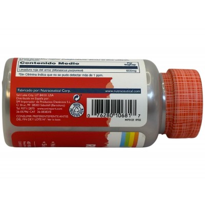 Levadura Roja de arroz, Red Yeast Rice Plus Q10, 45 VegCaps. Sin gluten. de SOLARAY SOLARAY SM-446 Ayudas niveles Colesterol ...