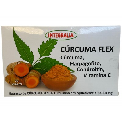 Cúrcuma FLEX 20 viales de 10ml de Integralia INTEGRALIA 518 Suplementos Naturales acción Analgesica, Antiinflamatoria, malest...