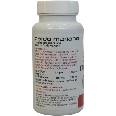 Cardo Mariano Extracto (Milk Thistle 27% Silimarina) 405mg 90 cápsulas de Plantis Artesania Agrícola ART-04239 Higado y siste...