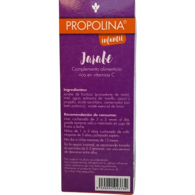 PROPOLINA infantil JARABE (Própolis + Vitamina C) 150ml de Plantis Artesania Agrícola ART-04373 Acción benéfica garganta y pe...