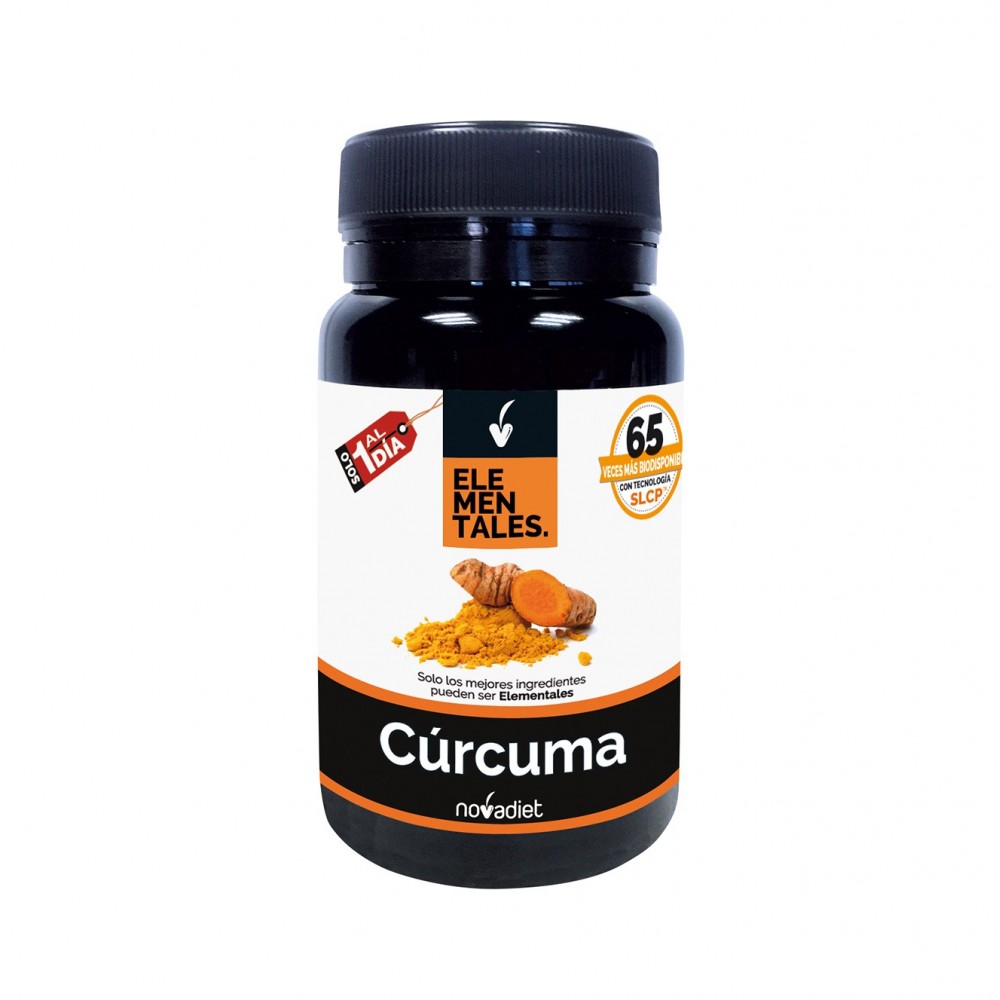 Cúrcuma - Elementales de Novadiet Novadiet 53502 Suplementos Naturales acción Analgesica, Antiinflamatoria, malestar, dolor s...
