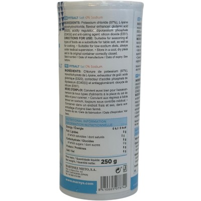 FITSALT Sal sin sodio 250g de Marnys Marnys MN669 Alimentación salud.bio