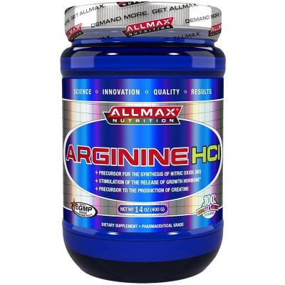 Arginine HCI Maximum Strength 5000 mg, 14 oz (400 g), de ALLMAX Nutrition ALLMAX Nutrition AMX-20040 Aminoácidos salud.bio