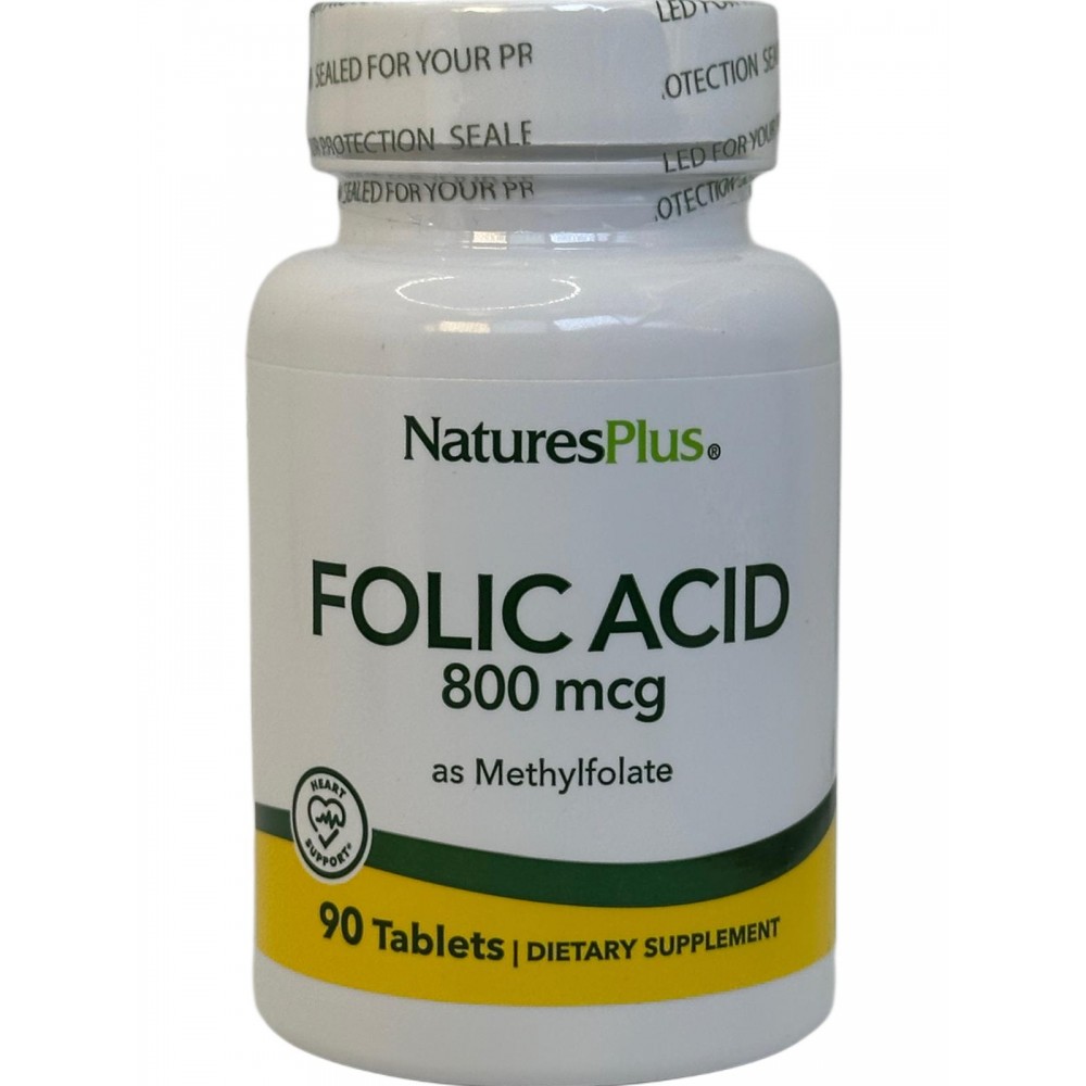 Ácido fólico 800 mcg metilado (Vitamina B9) 90 comprimidos de NaturesPlus NaturesPlus NPLUS-01790 Vitamina B salud.bio