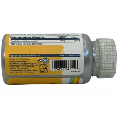 Potasio Citrato 99mg 60 Cápsulas Vegetales de Solaray SOLARAY SM-12109 Minerales salud.bio