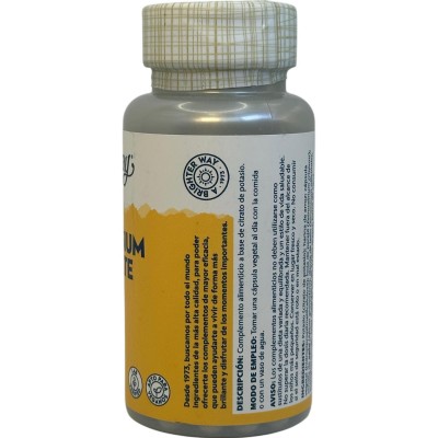 Potasio Citrato 99mg 60 Cápsulas Vegetales de Solaray SOLARAY SM-12109 Minerales salud.bio