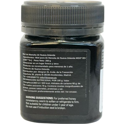 Miel de Manuka HGO83+ (5+UMF) 250g de Comvita Comvita 9400501001109 Miel, Polen, Jalea Real, Propolis salud.bio