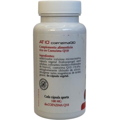 AT10 (Coenzima Q10) 100mg 60 cápsulas de Plantis Artesania Agrícola 092020 Antioxidantes salud.bio