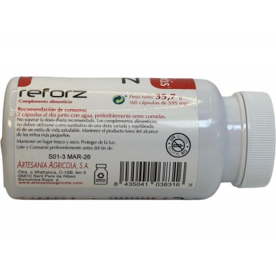 Reforz defensas (Lactoferrina + calostro) 60 cápsulas de Plantis Artesania Agrícola ART-080149 Sistema inmunitario salud.bio