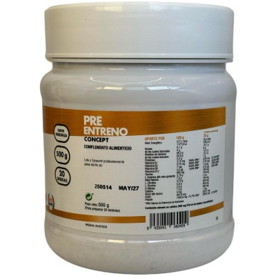 PreEntreno CONCEP (Pre-Work) 500g de Megaplus Megaplus MEG-142060 Suplementos Deportivos (Complementos Alimenticios) salud.bio