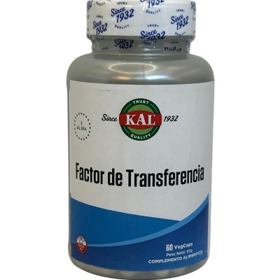 Factor de Transferencia 60 cápsulas de KAL SOLARAY SOLA-55904 Sistema inmunitario salud.bio