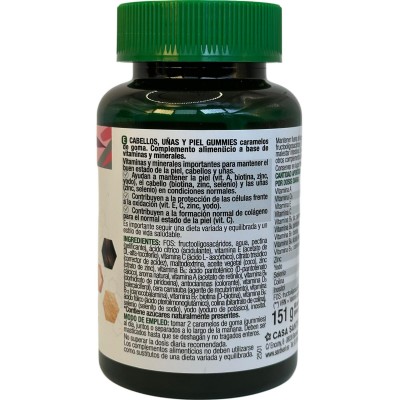 CUP Cabello, Piel, Uñas (60 Gummies masticables) sin azúcar de Santiveri Santiveri  SAN-04675 Piel, Cabello y Uñas, Complemen...