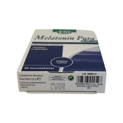 Melatonin pura (Melatonina) 1,9 mg (30 Comprimidos) de ESI ESI ESI-00952 insomnio y descanso salud.bio
