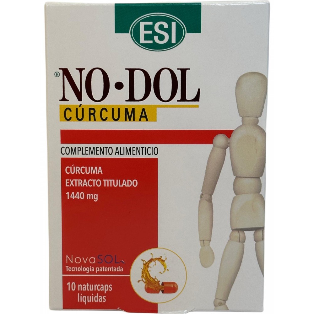 NO-DOL CÚRCUMA 10 ó 30 NATURCAPS de ESI ESI  Suplementos Naturales acción Analgesica, Antiinflamatoria, malestar, dolor salud...