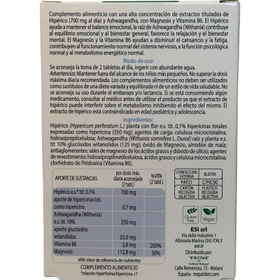 SERENESI FORTE (60 TABLETAS) de ESI ESI 03010410 Estados emocionales, ansiedad, estrés, depresión, relax salud.bio