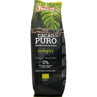 Cacao Puro Desgrasado en Polvo Ecológico 150g de Torras Chocolates Torras TO 40203 Chocolates salud.bio