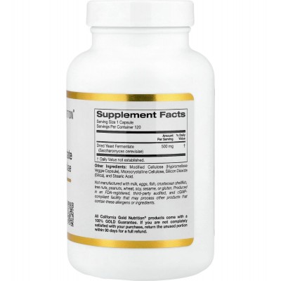 EpiCor, Fermento de levadura seca, 500 mg, 120 cápsulas vegetales de California Gold Nutrition California+Gold+Nutrition CGN-...