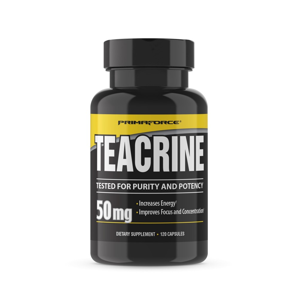 Teacrine 50mg. 120 cápsulas de Primaforce PrimaForce PRI-02053 Termogénicos, Energético (Activadores Metabólicos) salud.bio