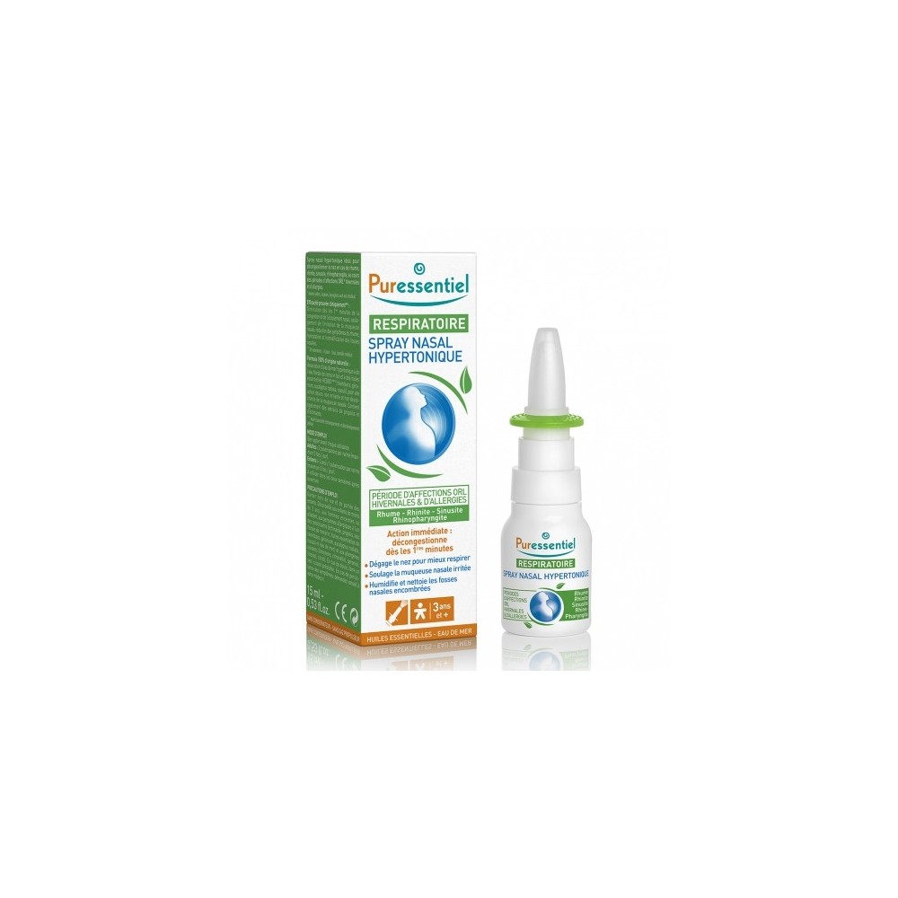 Spray nasal Descongestionante con AE BIO 15 ml de Puressentiel  Puressentiel Laboratorios  3401097183190 Sistema respiratório...