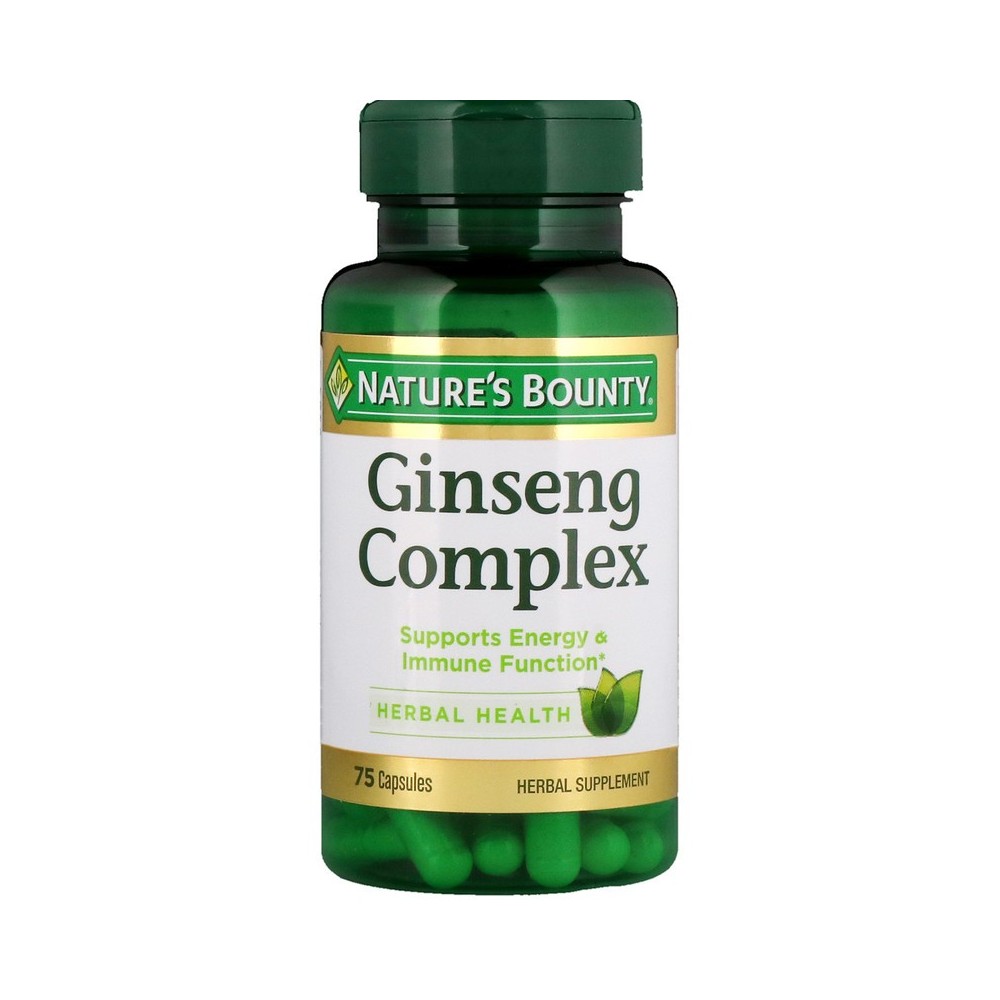 Complejo Ginseng, 75 cápsulas de Nature's Bounty NATURE´S BOUNTY NRT-11932 Cansancio, fatiga, astenia primaveral salud.bio
