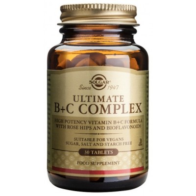 Ultimate B+C Complex 30 comprimidos de Solgar SOLGAR 062770 Vitamina B salud.bio