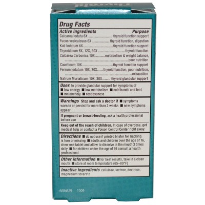 Soporte para la Glándula Tiroide, 60 Tabletas de NatraBio NatraBio NBB-00260 Tiroides salud.bio