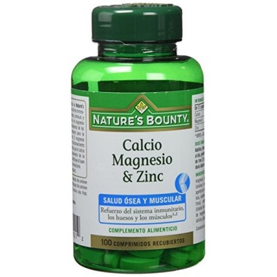 Calcio, Magnesio y Zinc 100 comprimidos de Nature's Bounty Nature'S Bounty 4290 Suplementos Minerales  salud.bio