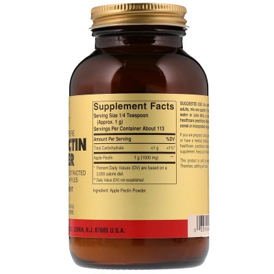 Pectina de Manzana en Polvo, 4 oz (113.4 g) de Solgar SOLGAR SOL-00120 Ayudas aparato Digestivo salud.bio
