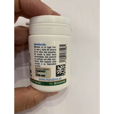 Vitamina D3 Colecalciferol 100mmc 4.000 UI de Manabios Manabios 111677 Vitamina A y D salud.bio
