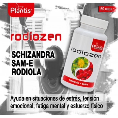 Rodiozen (Rhodiola Rosea+ Schizandra + SAM-e) 60 Cápsulas de Plantis Artesania Agrícola 080152 Estados emocionales, ansiedad,...