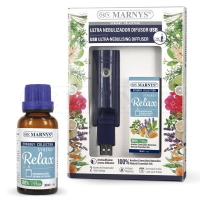 Combo USB Ultra nebulizador + Synergy Relax de Marnys Marnys COMBOAA995AE199 Aromaterápia salud.bio