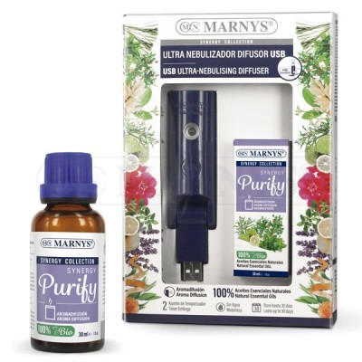 Combo USB Ultra nebulizador + Synergy Purify de Marnys Marnys COMBOAA995AE198 Aromaterápia salud.bio