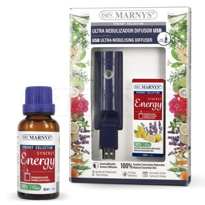Combo USB Ultra nebulizador + Synergy Energy de Marnys Marnys COMBOAA995AE197 Aromaterápia salud.bio