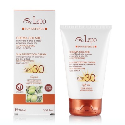 CREMA SOLARE SPF 30 con aceites de oliva, coco y aloe BIO de Lepo Lepo LEP41681 Cosmética Natural salud.bio