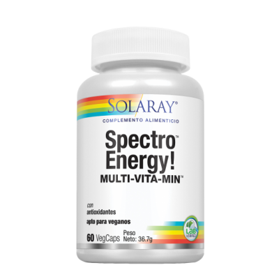 Spectro Energy 60 Caps. mult-vitam-mineral vegano SOLARAY 43723 Vitaminas y Minerales salud.bio