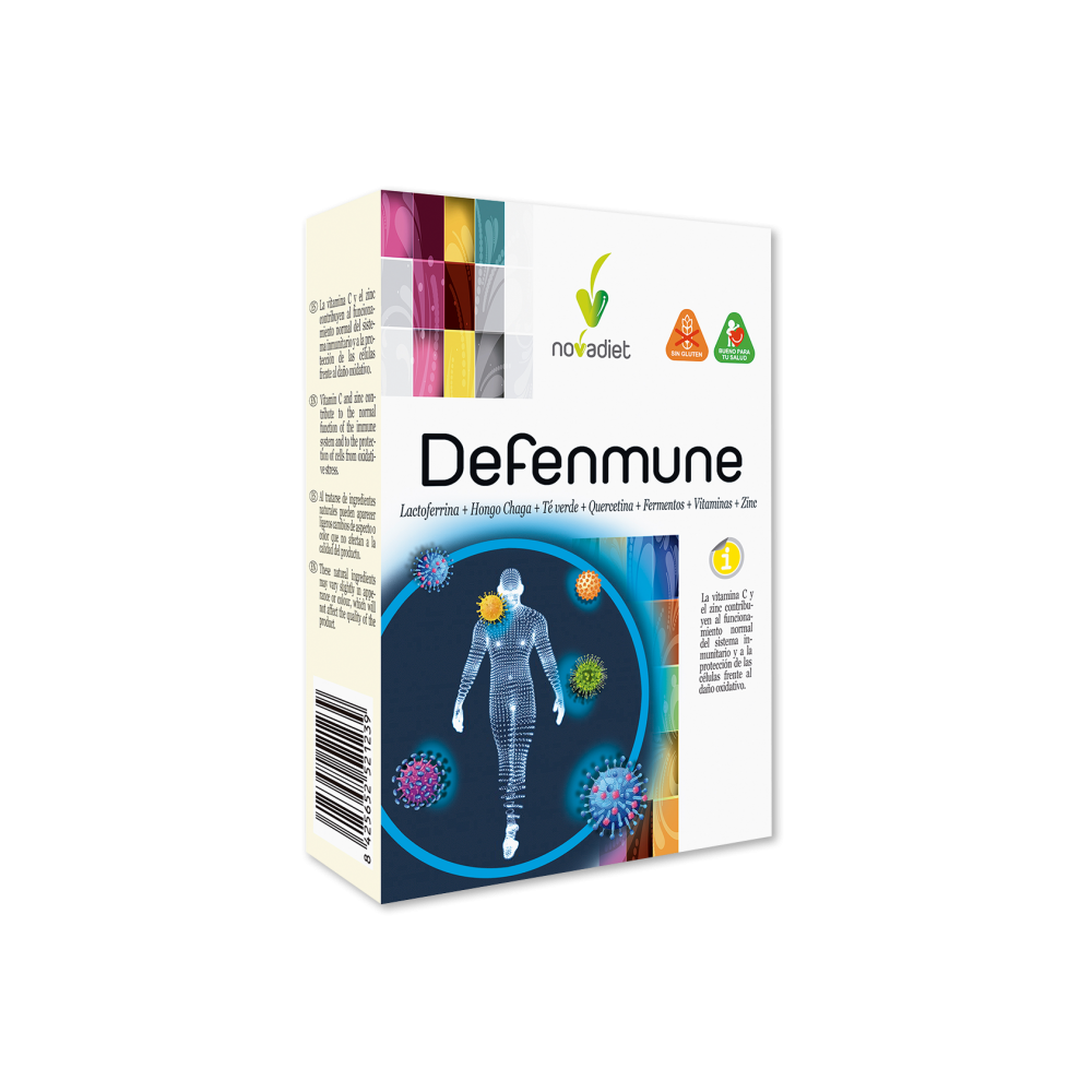 Defenmune (con lactoferrina, hongos, quercetina, zinc, Vitamina C ) de Novadiet Novadiet 52123 Sistema inmunitario salud.bio