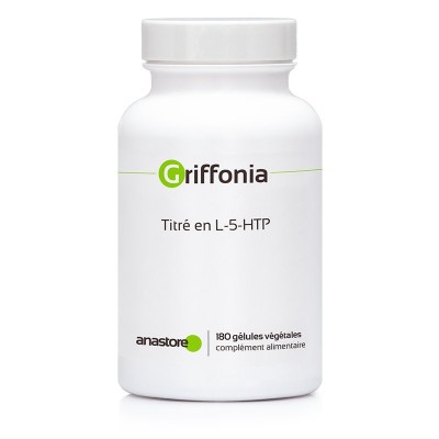 Griffonia Simplicifolia Titulado L5-HTP 180 cápsulas de Anastore Bio Anastore PP18 Estados emocionales, ansiedad, estrés, dep...