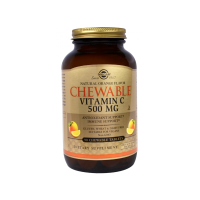 Vitamina C 500 Mg comprimidos masticables sabor naranja de Solgar SOLGAR 070407 Vitamina C salud.bio