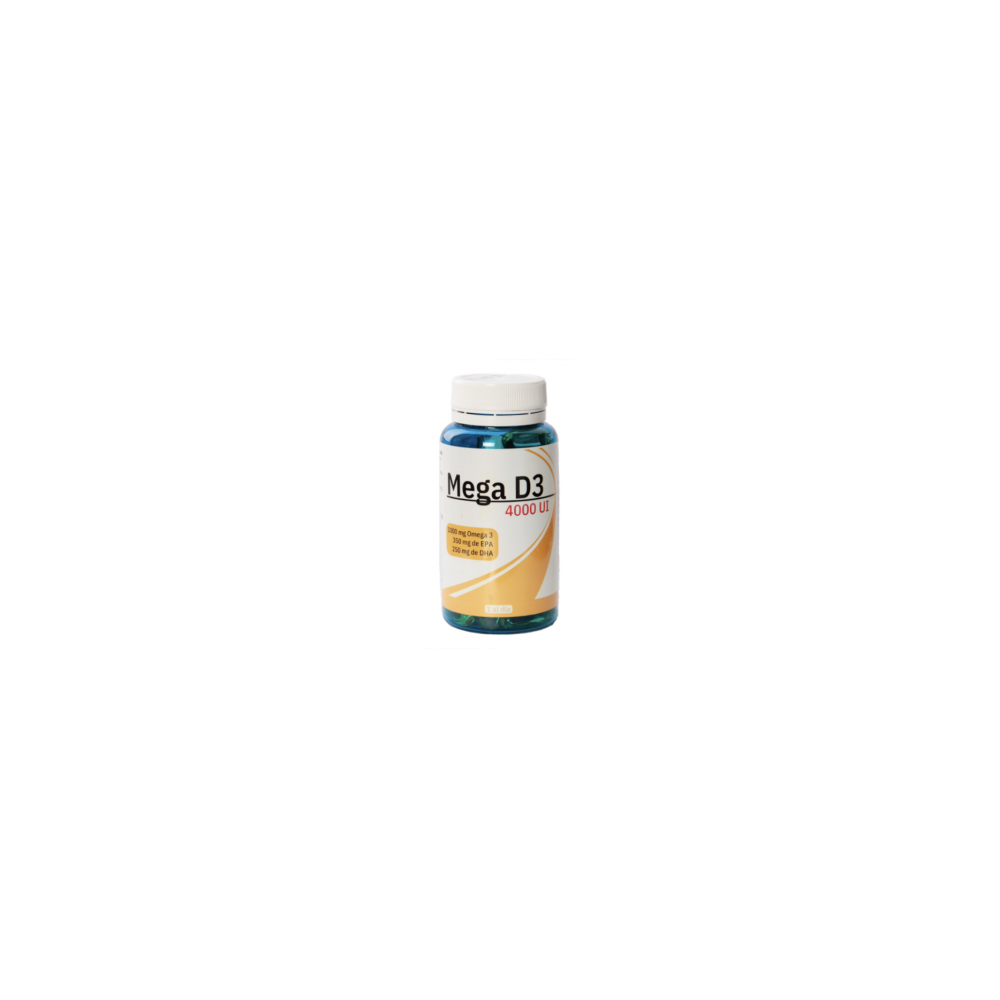 Mega D3 4000iU 1000mg Omega3 350mg EPA 250mg DHA de Spadiet Espa-Diet, s.l. 0010169 Vitaminas y Minerales salud.bio