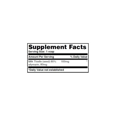 Silimarina 100 mg (Milk Tristle - Cardo Mariano) 60 Caps de Haya Labs Haya Labs LLC 14830 Higado y sistema hepatobiliar salud...