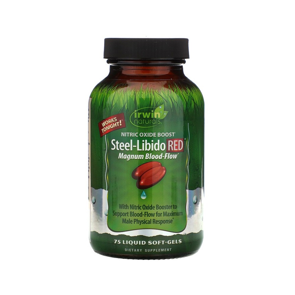 Steel Libido ROJO, en Perlas Blandas de Gel Líquidas de Irwin Naturals Irwin Naturals  Salud Sexual y Fertilidad salud.bio