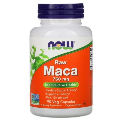 Maca, Raw, 750 mg, 90 Veg Capsules de Now Foods NOW Foods NOW-04777 Salud Sexual y Fertilidad salud.bio