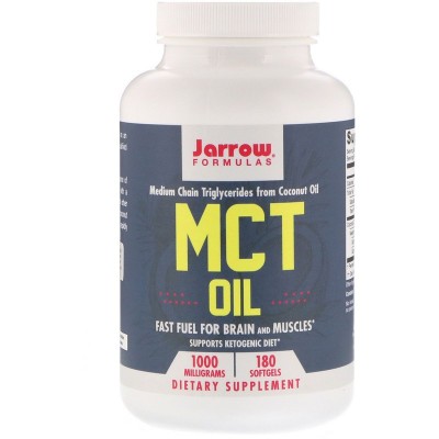 MCT Oil, 1,000 mg, 180 Softgels (Perlas), de Jarrow Formulas Jarrow Formula JRW-16057 Suplementos Deportivos (Complementos Al...