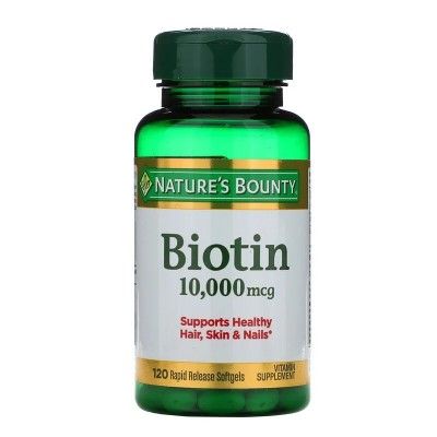 Biotina, 10.000 mcg, 120 cápsulas de liberación rápida de Nature's Bounty NATURE´S BOUNTY NRT-51697 Vitaminas y Minerales sal...