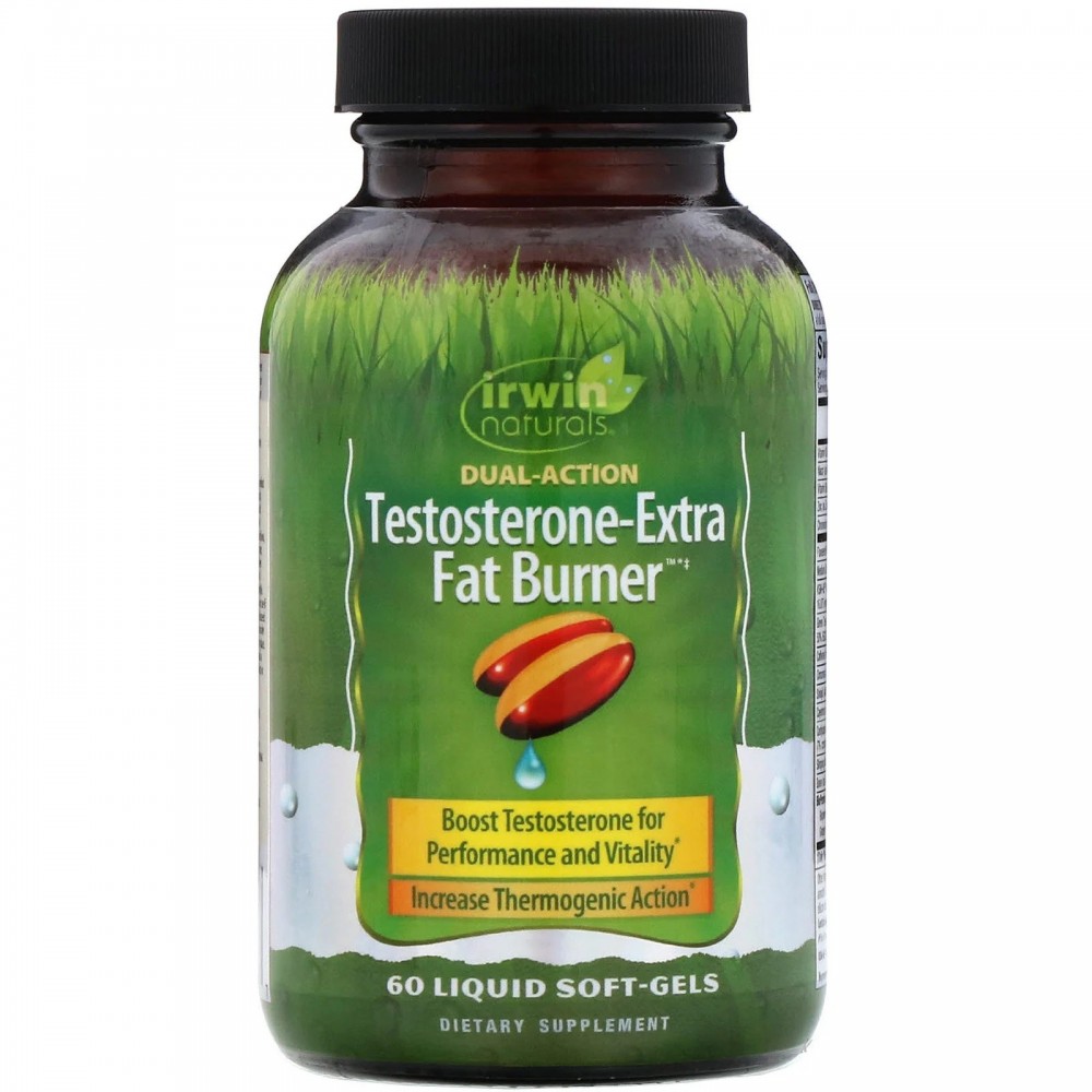 Quemador de grasa con testosterona extra, 60 cápsulas blandas de Irwin Naturals Irwin Naturals IRW-59676 Suplementos Deportiv...